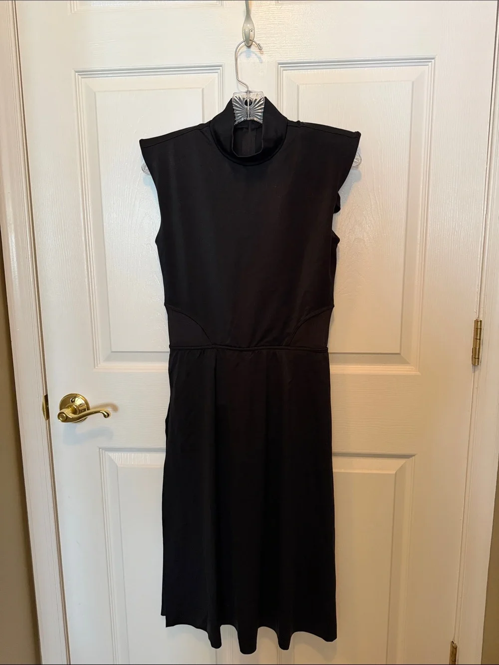 Weissman Black Sleeveless Mock Neck Costume Dress